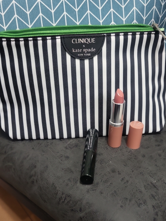 Clinique Other - Clinique Nude Pink Lipstick, Mascara and Kate Spade Makeup Bag